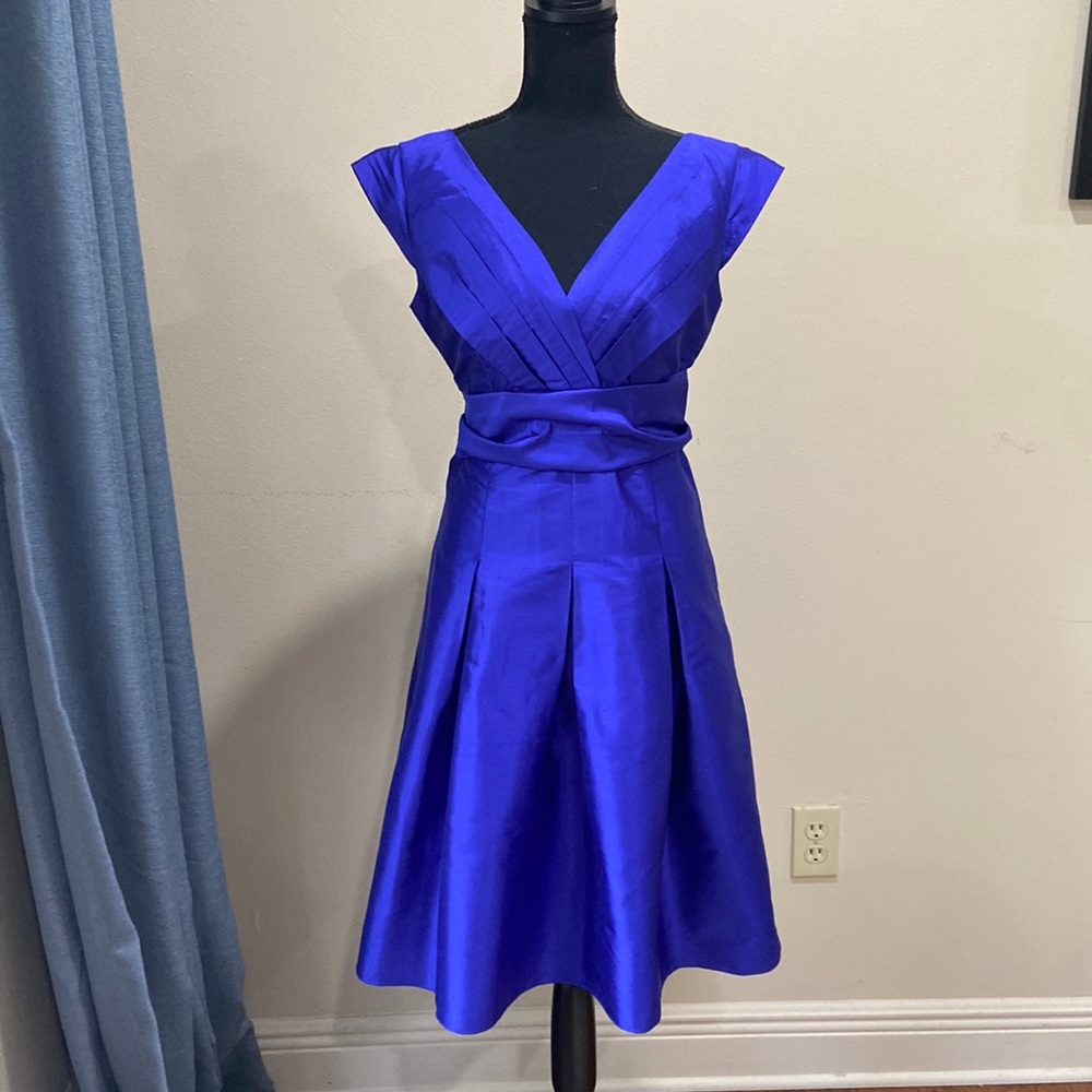 TAHARI Arthur S. Levine Royal Purple or Electric Blue Cocktail Dress Sz 8